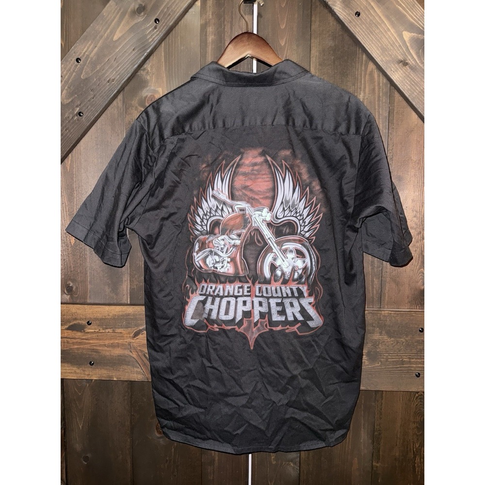 Orange County Choppers Men's L Large‎ Employee Button Down  Shirt